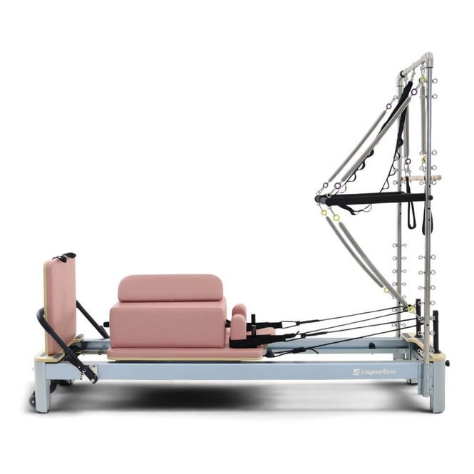 Hovedbilde Pilates reformer inSPORTline Oquiler - grønn/rosa
