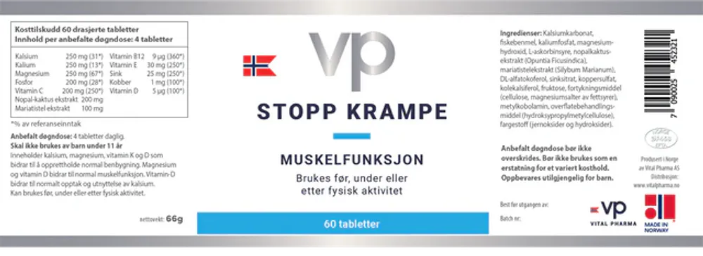 Stopp Krampe – 120 tabletter