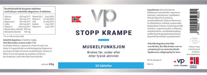 Hovedbilde Stopp Krampe - 120 tabletter