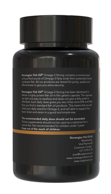 Hovedbilde Norwegian Fish Oil Omega-3 Strong – 120 ...