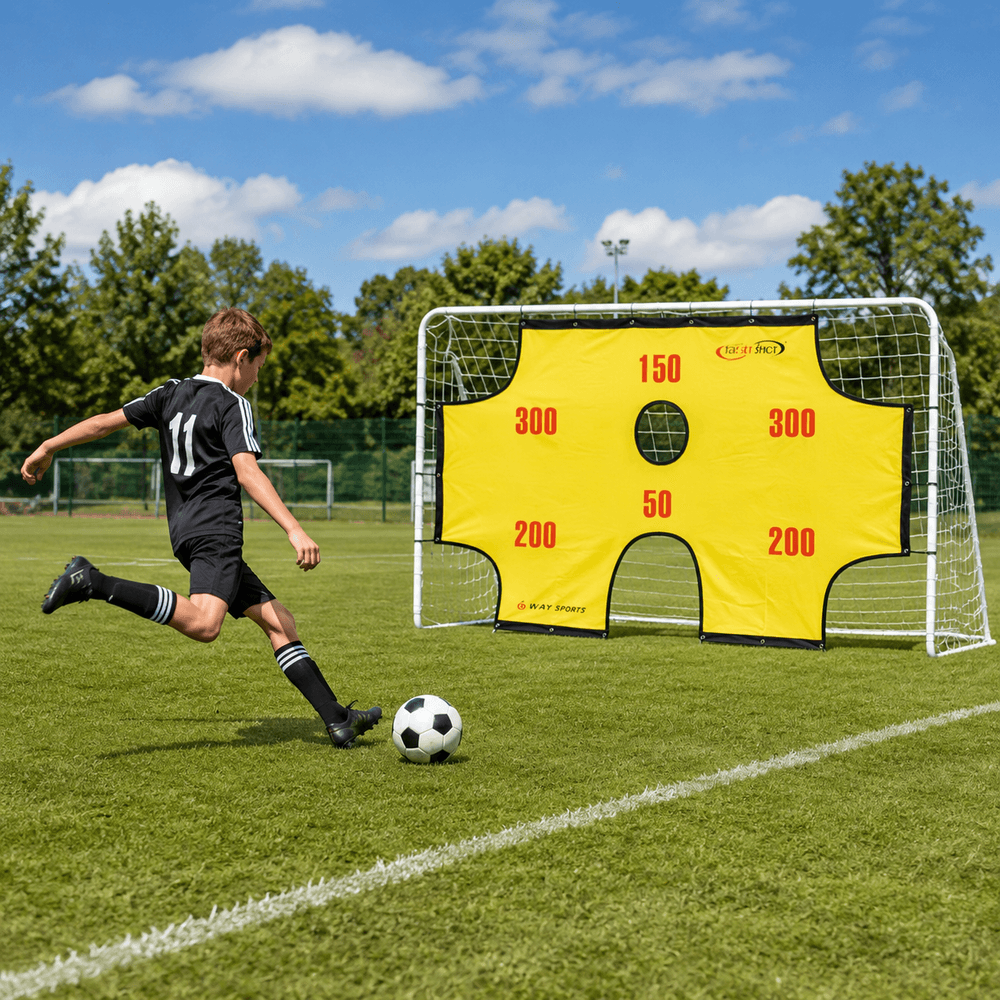 Fotballmål med målvegg 290 x 165 cm