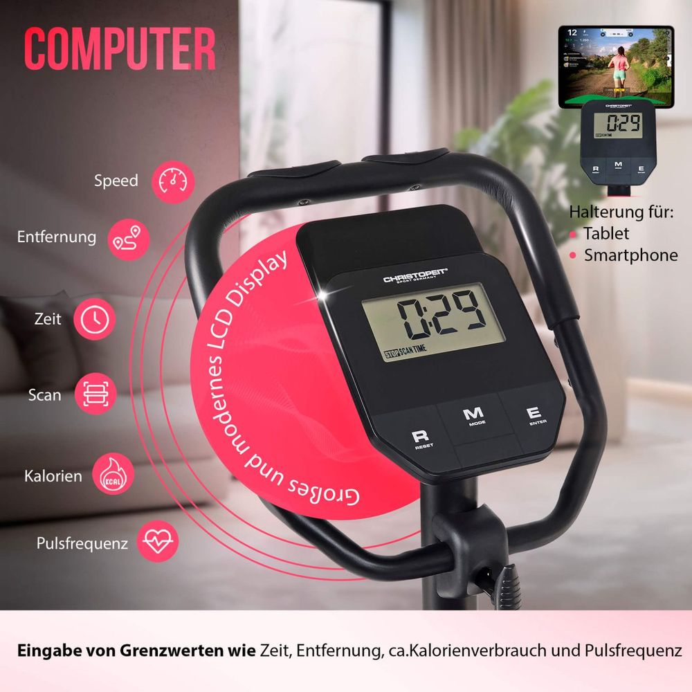 2-i-1 crosstrainer og ergometersykkel CT 6 fra Christopeit