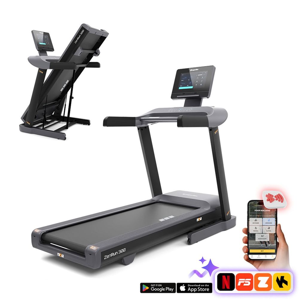 inSPORTline tredemølle ZenRun 300 15,6 skjerm, 4,5HK AC-motor