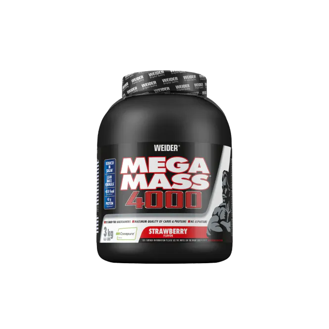 Hovedbilde Weider Mega Mass 4000 Strawberry 3000g