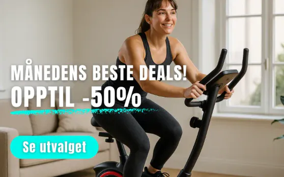 Se månedens beste deals på treningsapparater og treningsutstyr.